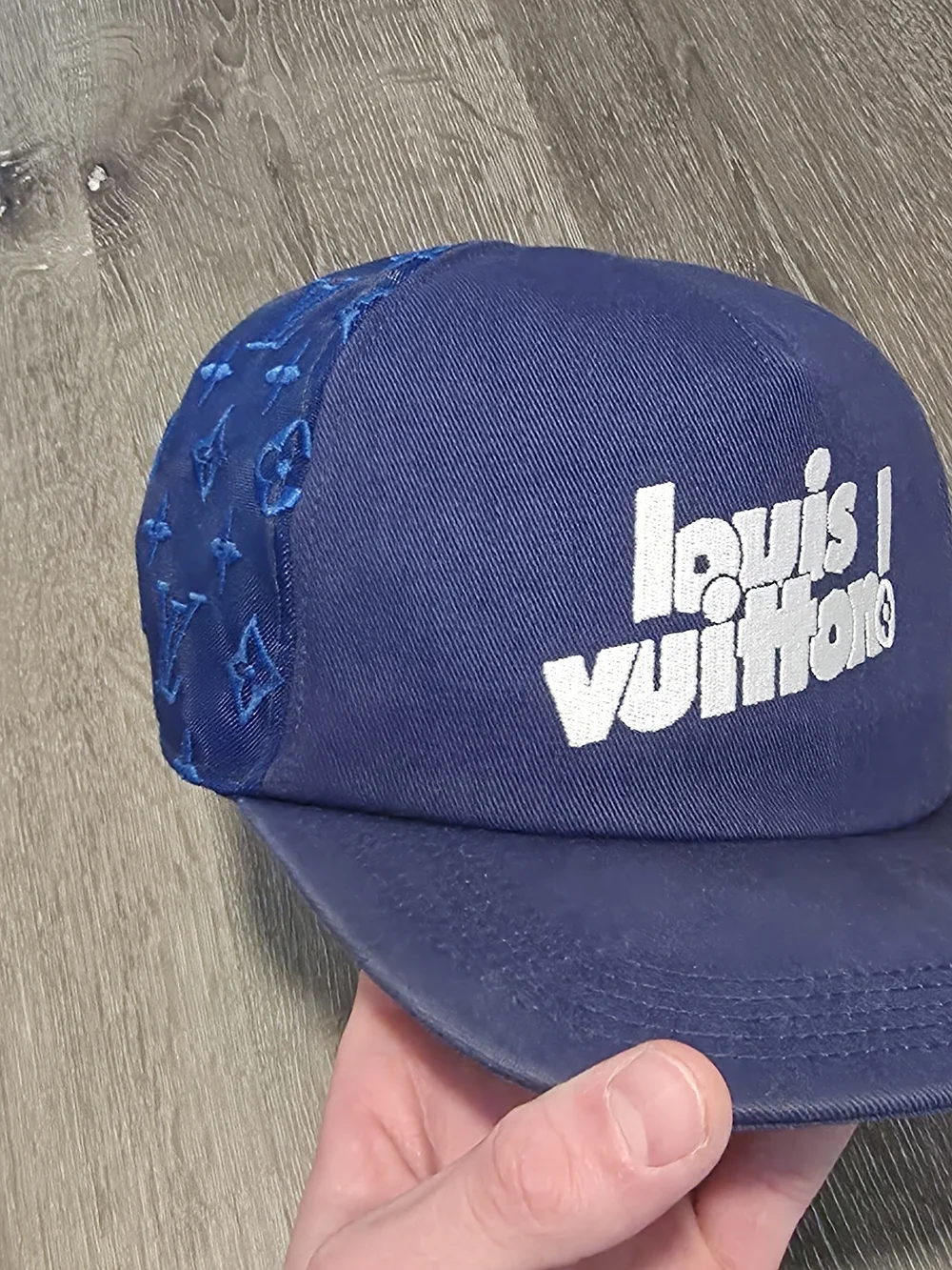 Louis Vuitton Blue Monogram Logo Baseball Cap - Picture 5 of 10
